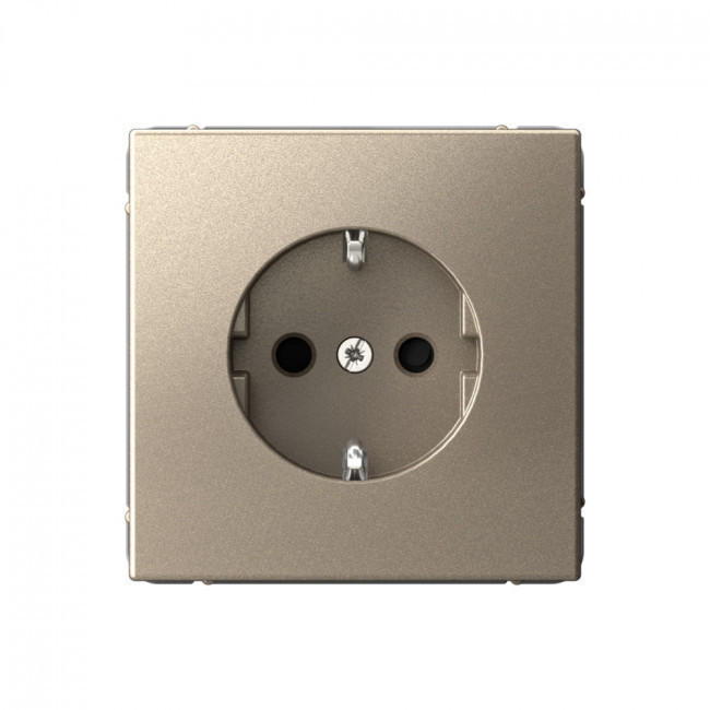 Розетка силовая со шторками, Schneider Electric Art Gallery  Шампань GAL000545