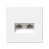 Розетка двойная Schneider Art Gallery RJ-45 кат. 6a, Лотос GAL001388