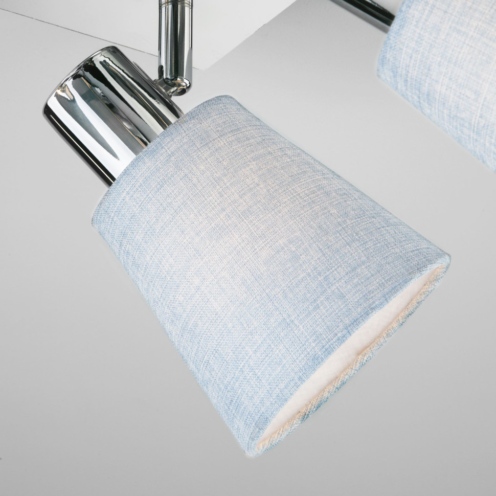 Потолочный светильник с абажурами 20080/4 хром/голубой