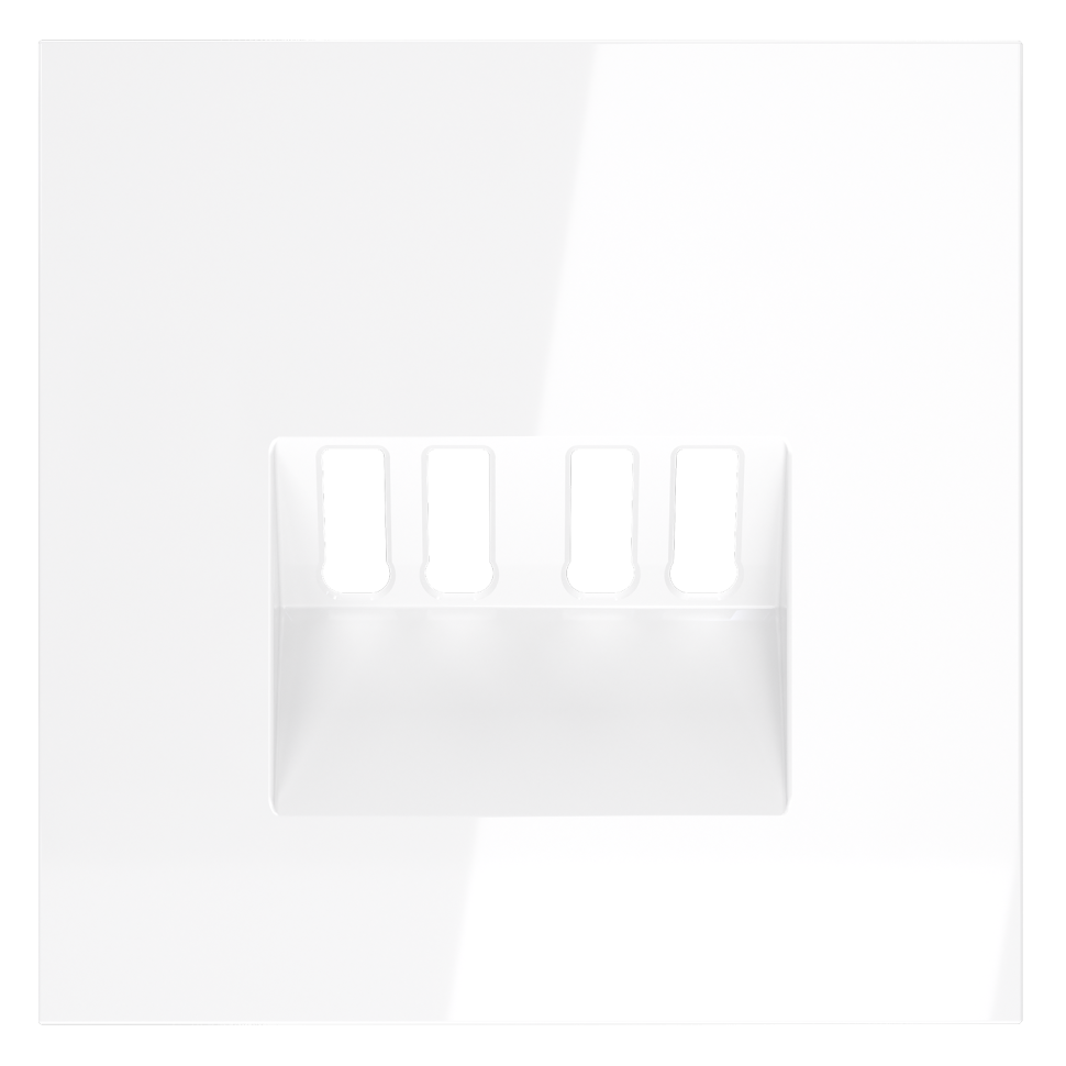 Накладка для розетки акустической 4-местной , S70 (белый глянцевый)