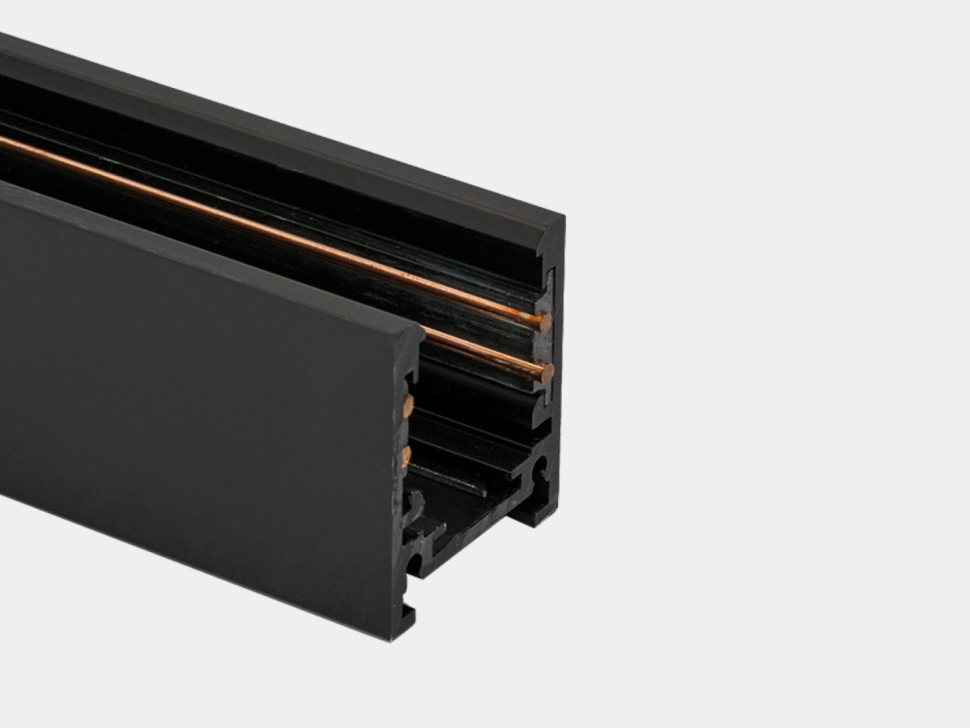  LUMKER Шинопровод накладной низкопрофильный, серия SY-LINK, Черный, 2.5м, IP20, SY-LINK-20S1S-2.5-BL