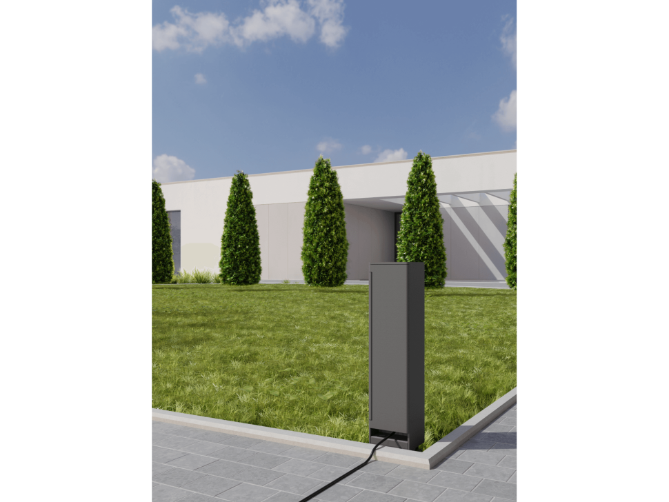  LUMKER Розетка уличная влагозащищенная двойная IP65, 420 мм, GW-SC-GR