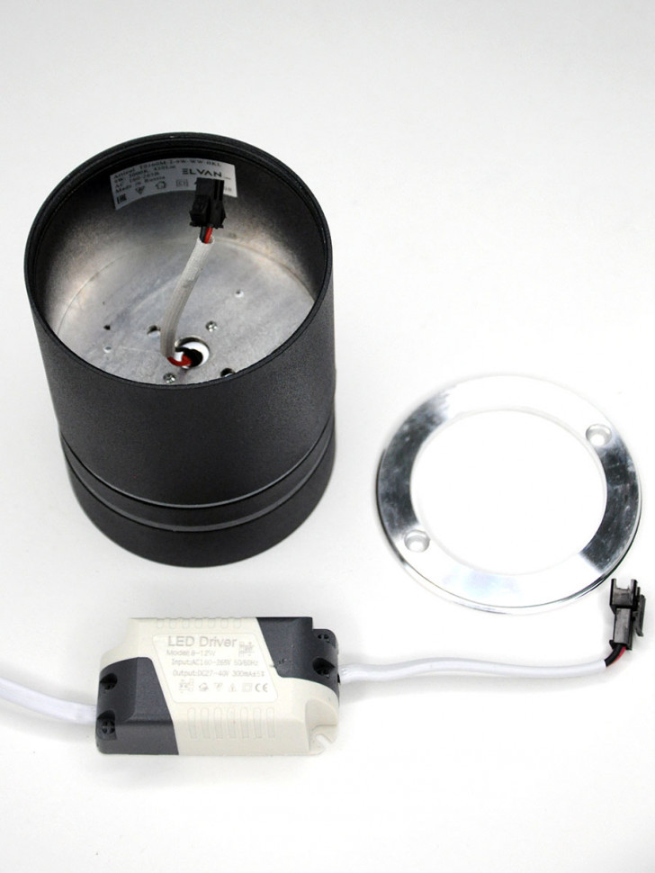 Накладной светильник Elvan NLS-T160M/2-9W-WW-Bk