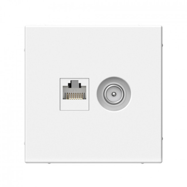 Розетка TV+RJ-45 кат. 5e Schneider Electric Art Gallery Лотос GAL001389