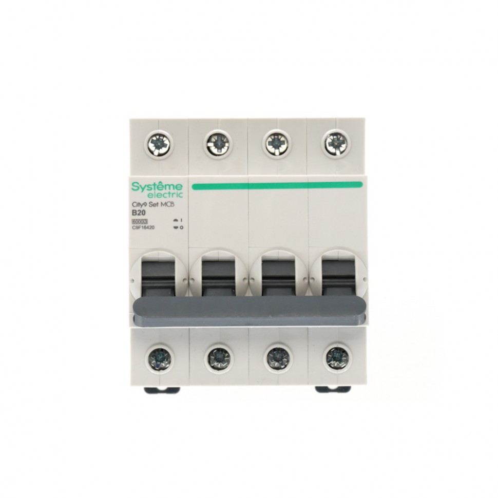 Автоматический выключатель (АВ) B 20А 4P 6kA 400В Systeme Electric City9 Set C9F16420