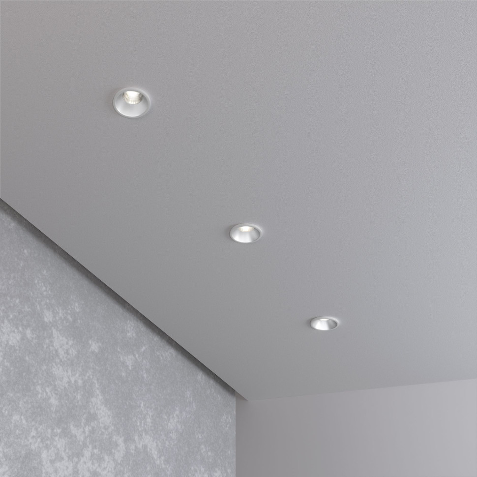Встраиваемый точечный светодиодный светильник Mosy 3W 4200K сатин/белый 15269/LED 3W 4200K белый/сатин никель