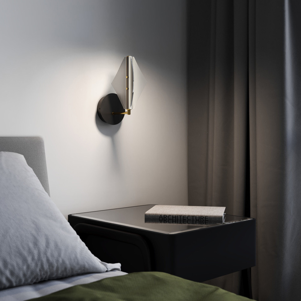 Настенный светодиодный светильник 303054 LED латунь