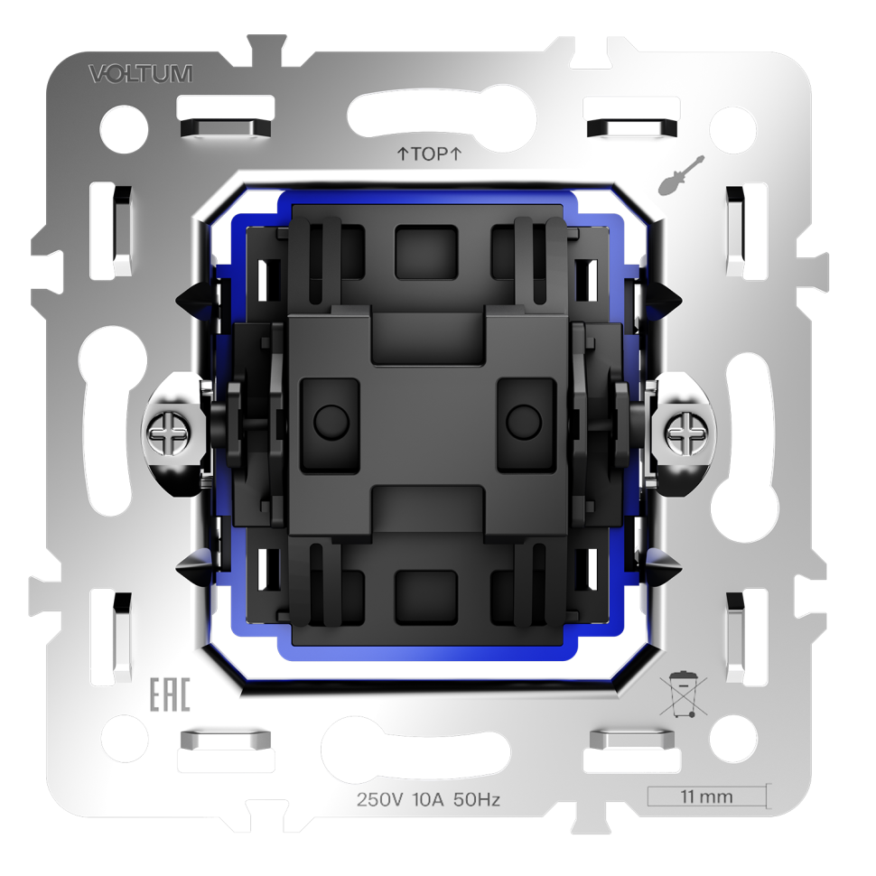 Механизм перекрестного переключателя одноклавишного 10А, S70