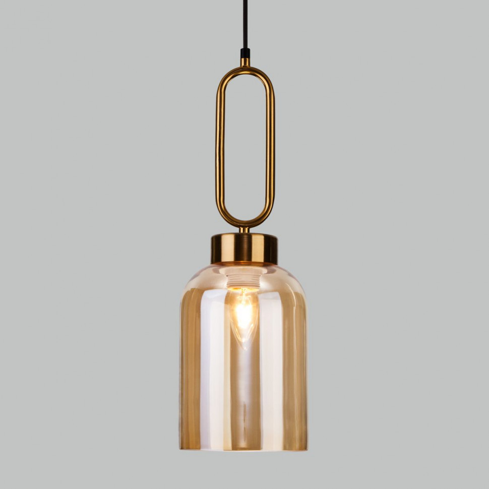 Подвесной светильник Eurosvet Flou 50229/1 янтарный