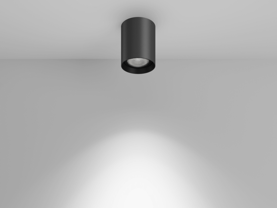  LUMKER Накладной уличный светильник Вулкан 10 Вт, 50°, 220–240 В, 3000K (теплый белый), IP65, круглый потолочный, GW-C-GR-10-WW