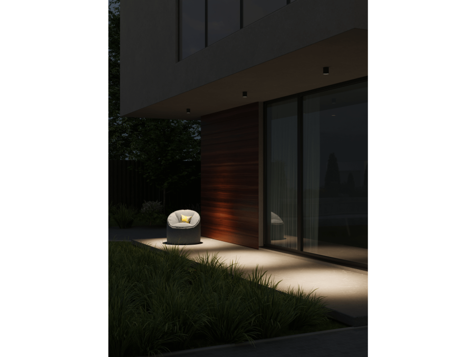  LUMKER Накладной уличный светильник Вулкан 10 Вт, 50°, 220–240 В, 3000K (теплый белый), IP65, круглый потолочный, GW-C-GR-10-WW