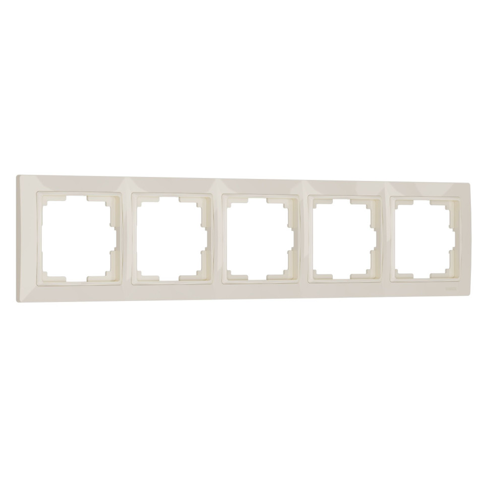 Рамка из поликарбоната на 5 постов Snabb Basic слоновая кость W0052003