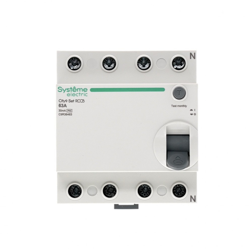 Устройство защитного отключения (УЗО) 63А 4P 30мА Тип-AC 400В Systeme Electric City9 Set C9R36463