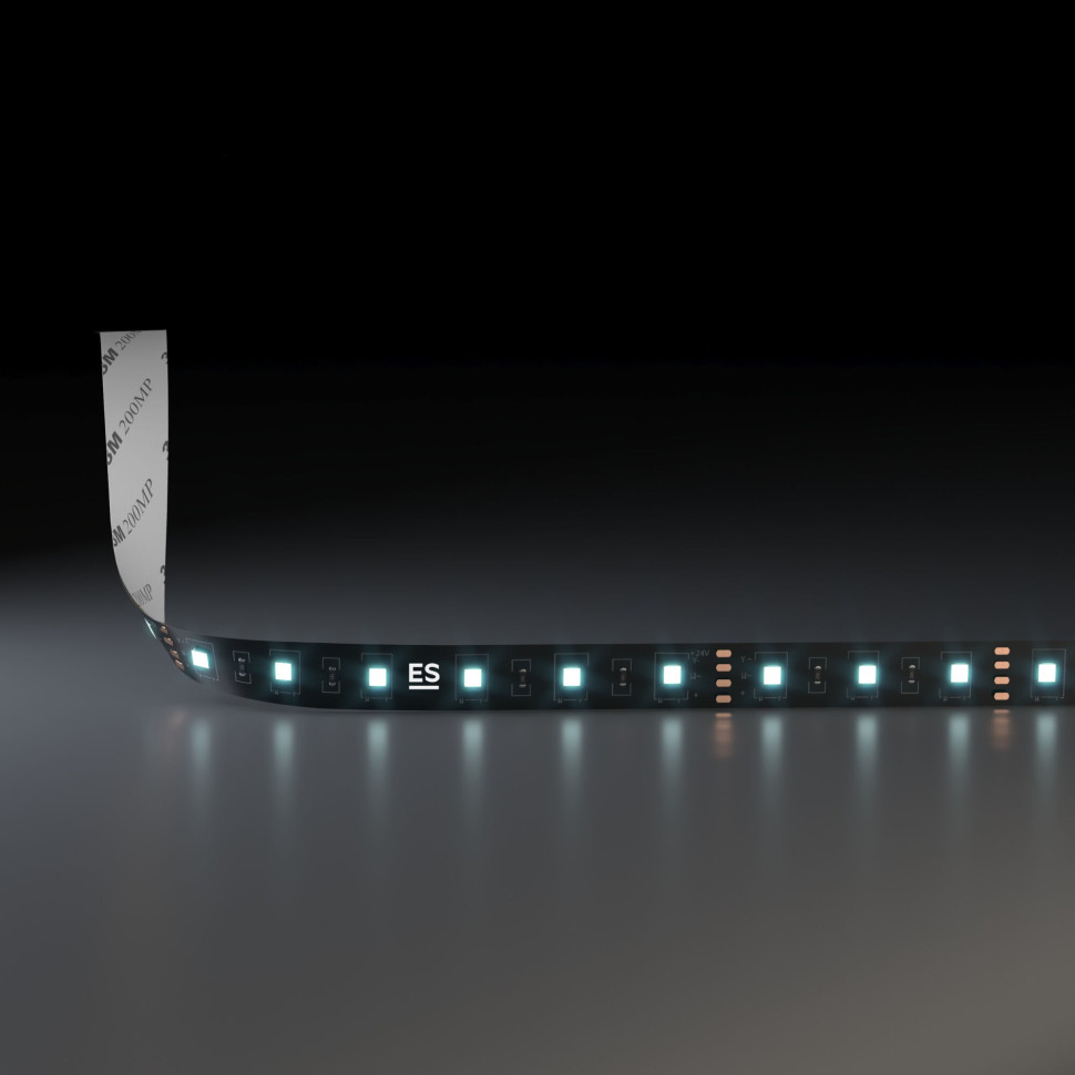 Светодиодная лента 24 В 14,4 Вт/м 60 Led/м 5050 IP20, холодный белый 6500K, Black, 5 м Лента светодиодная 24V 14,4W 60Led 5050 IP20 холодный белый, Black, 5м