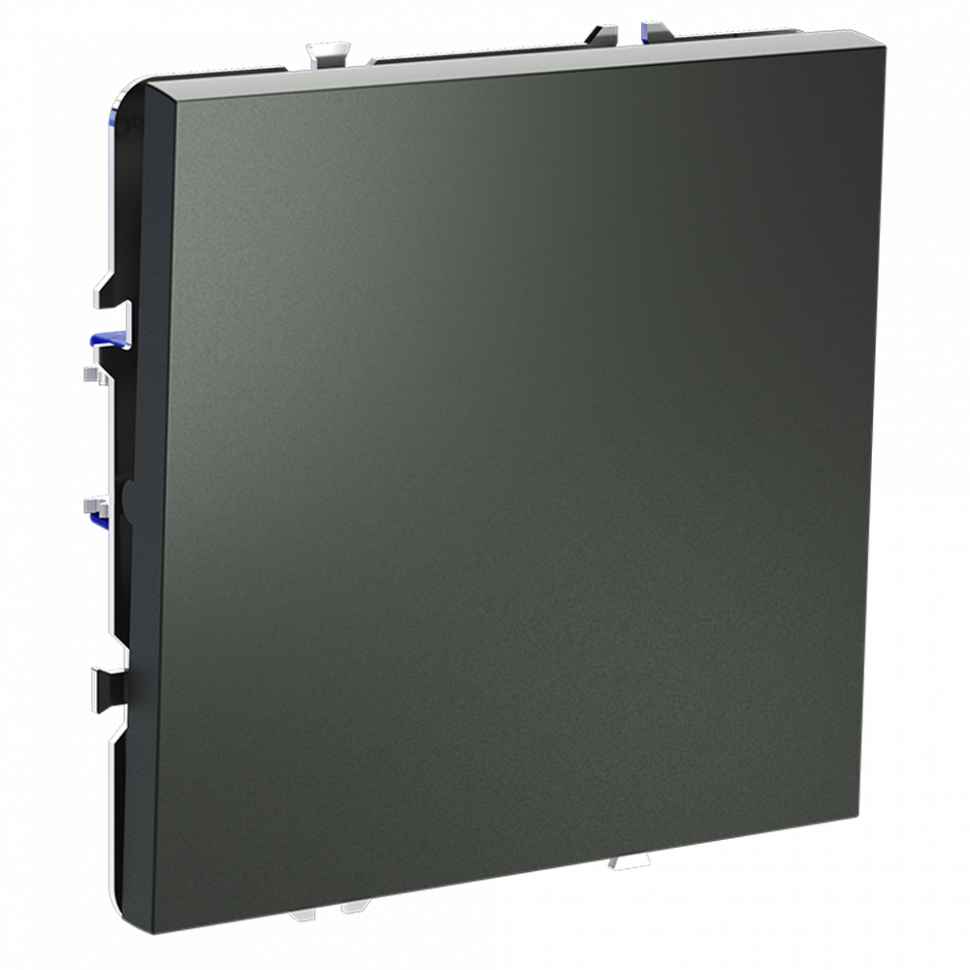 Выключатель с самовозвратом встраиваемый VOLTUM S70 одноклавишный 10А, (титан)