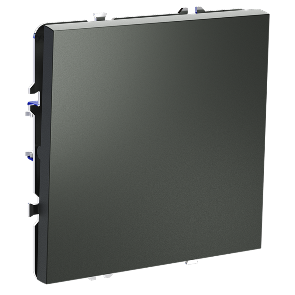 Выключатель с самовозвратом встраиваемый VOLTUM S70 одноклавишный 10А, (титан)