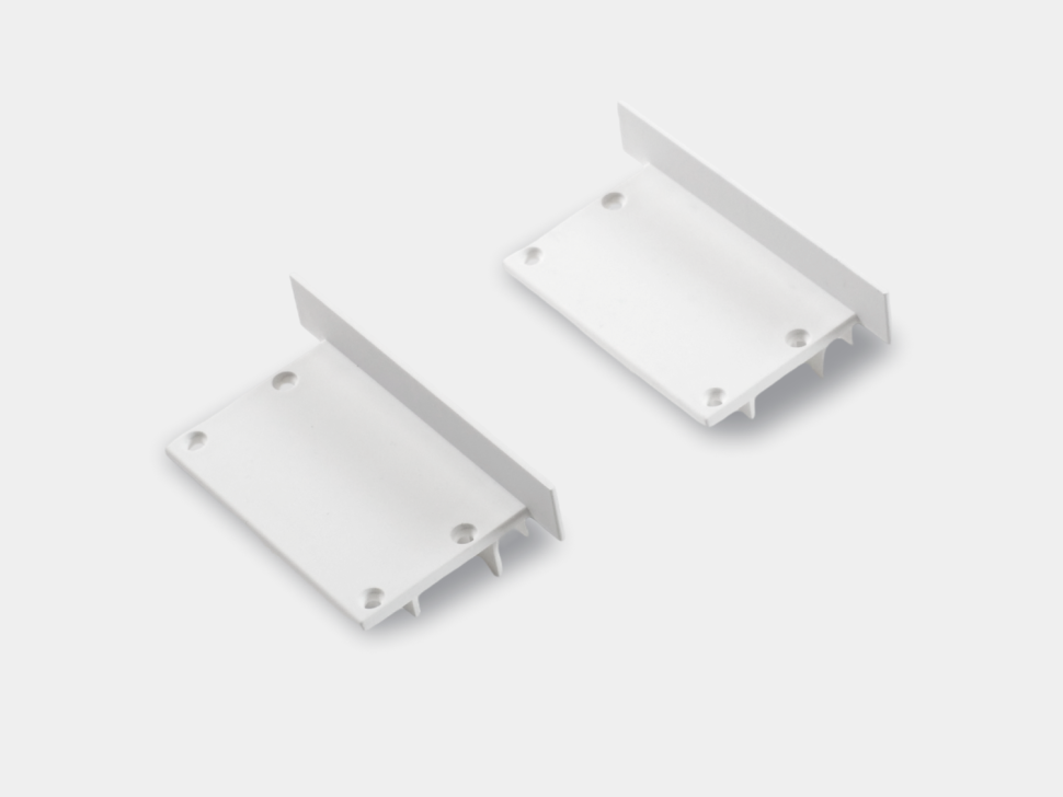  SWG PRO Заглушки LE6332-W-ECS белые для профиля LE.6332-W (комплект, 2 шт)