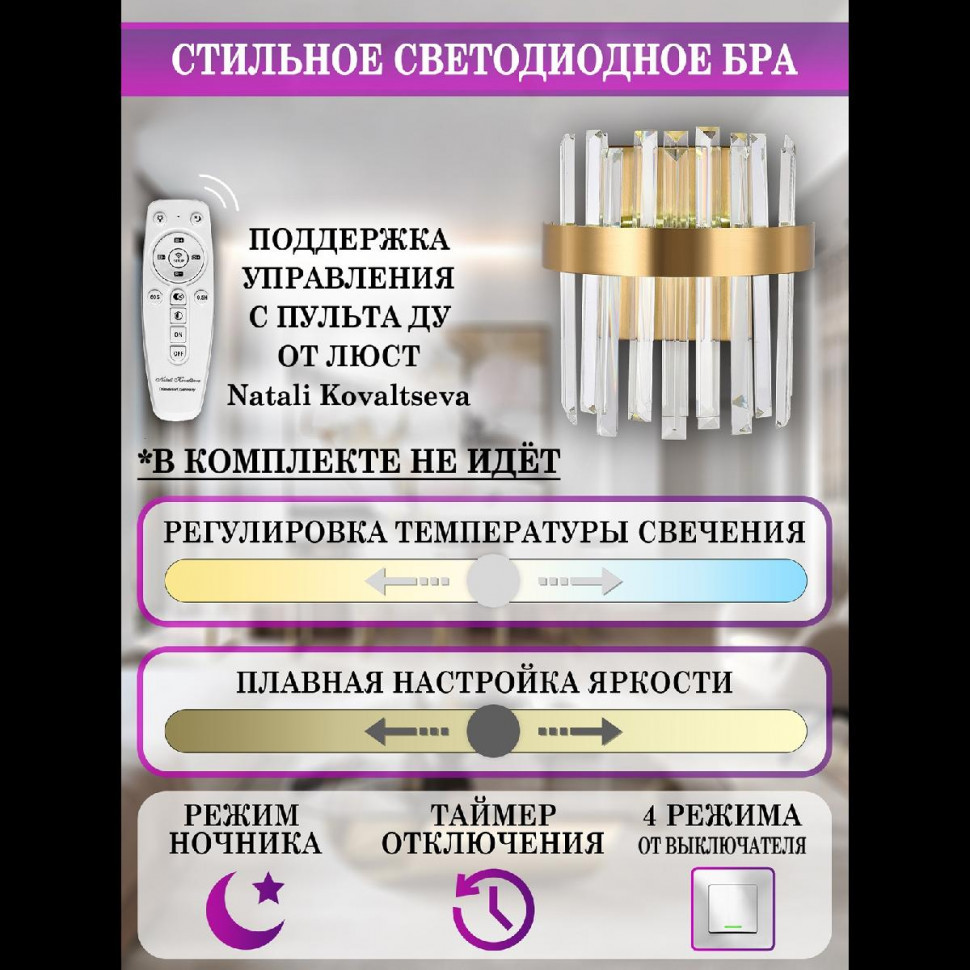 Настенный светильник Natali Kovaltseva LED LAMPS 81122/1W