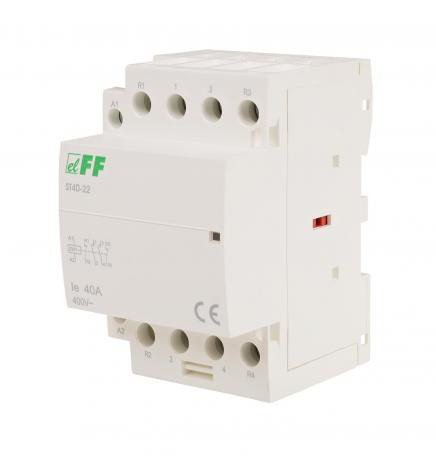 Контактор модульный (Ампер-25 / Волт-24 АС / Контакт-4NO) ST25-40/24