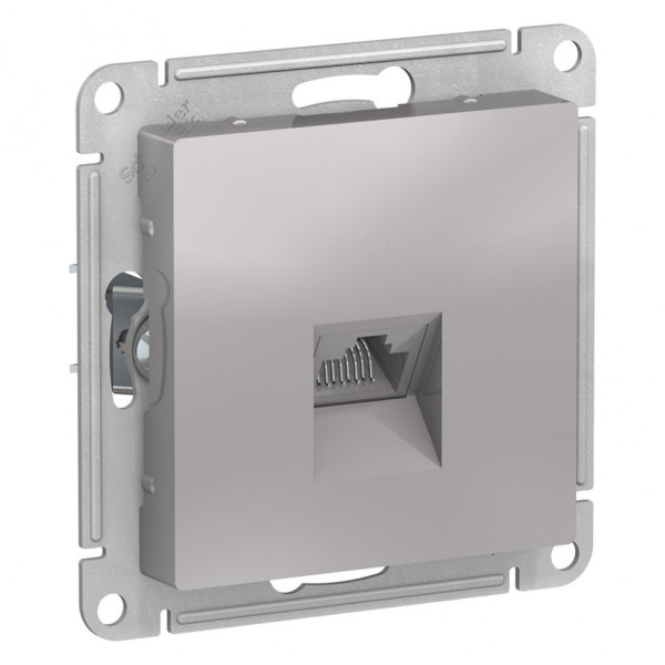 Розетка Systeme Electric Atlas Design RJ-45 кат. 5е, алюминий ATN000383