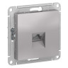 Розетка Systeme Electric Atlas Design RJ-45 кат. 5е, алюминий ATN000383
