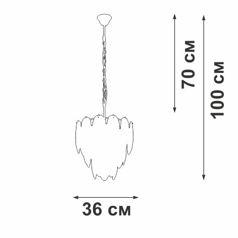 Подвесной светильник Vitaluce V5887-8/7
