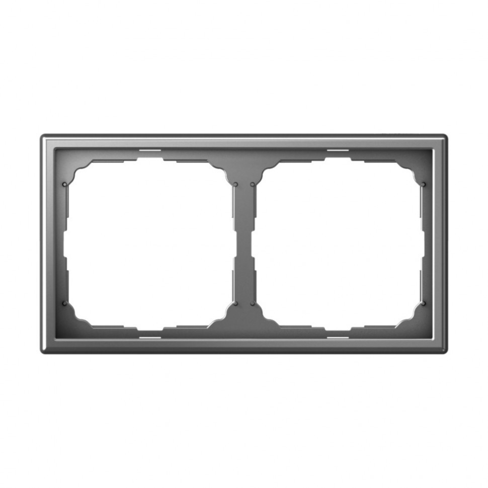 Рамка Schneider Electric Art Gallery на 2 поста, сталь GAL000902