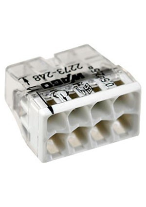 Клеммник 8х 0,5 - 2,5 мм2 24A Cu/Al с пастой "Alu-Plus" WAGO  2273-248