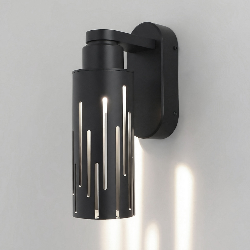 Настенный светодиодный уличный светильник Streak 3000K IP54 35197/W черный