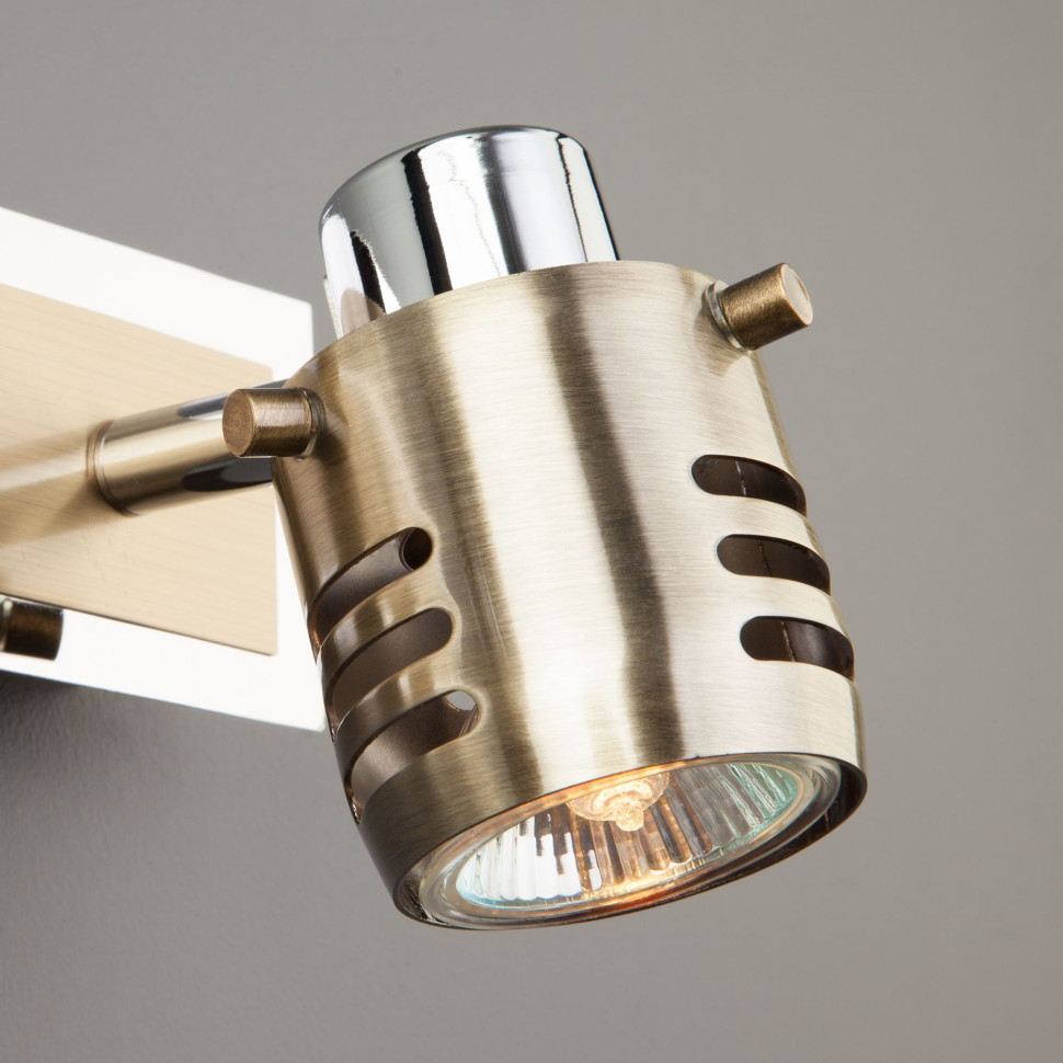 Спот с поворотными плафонами 23463/2 хром / античная бронза