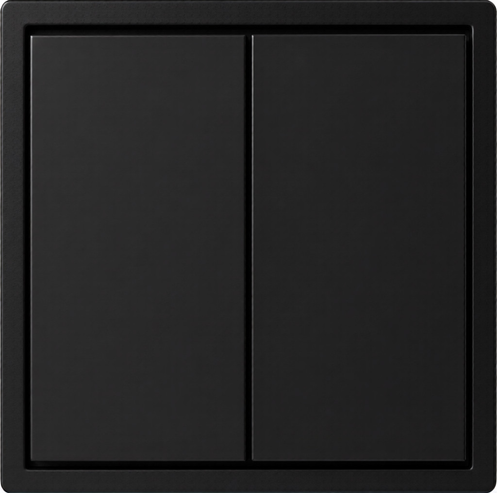 Выключатель двухклавишный проходной (черный)