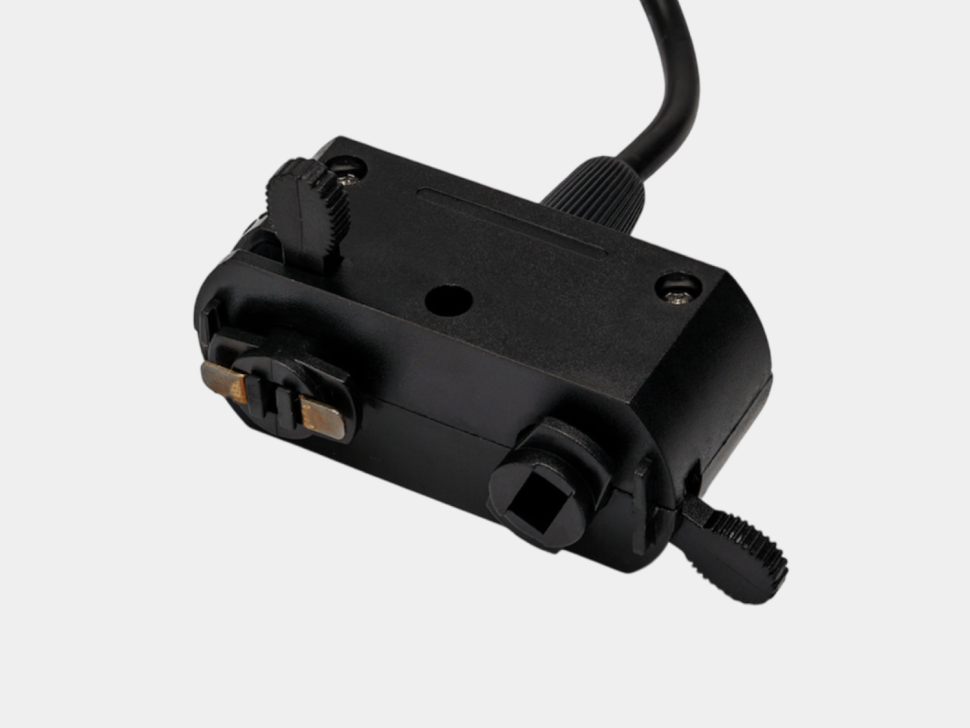  SWG PRO Крепление сменное М8 трековое однофазное с шнуром для светильников VILLY, треково-подвесное, цвет Черный, VL-M8-BL