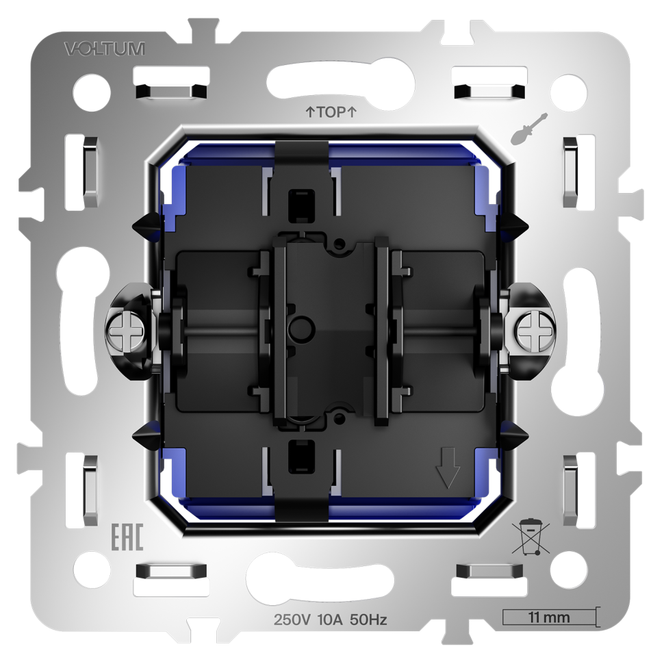 Механизм выключателя с самовозвратом одноклавишного 10А, S70