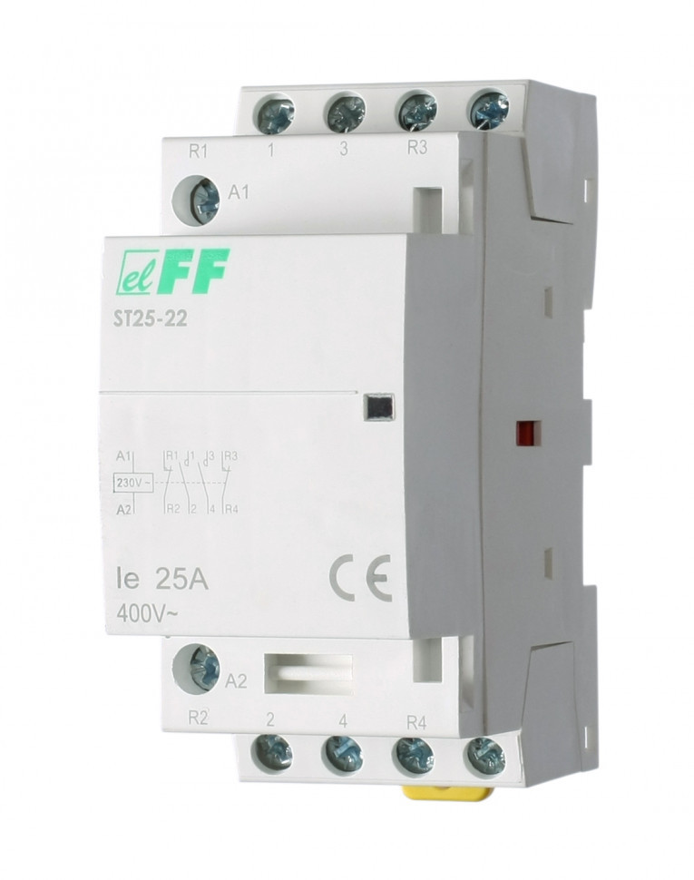 Контактор модульный (Ампер-25 / Волт-230 АС / Контакт-2NO+2NC) ST25-22