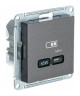 Зарядное устройство USB Type - C 65W высокоскоростная зарядка QC, PD Systeme Electric Atlas Design мокко ATN000627