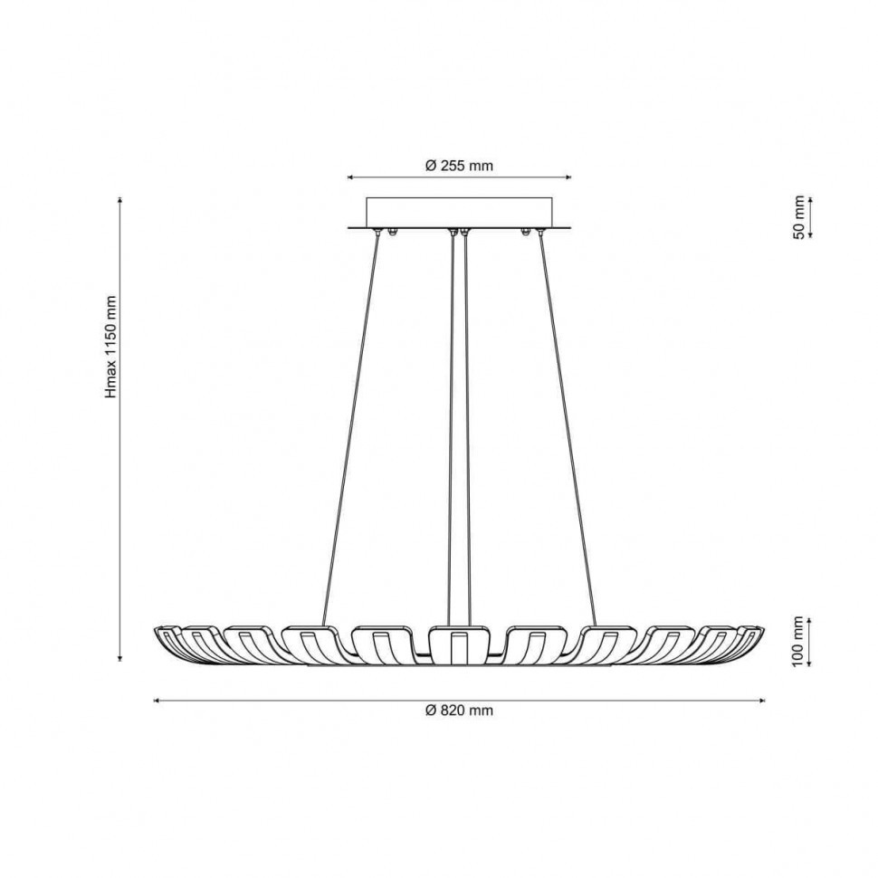 Подвесной светодиодный светильник Lucia Tucci Eclipse 1672.1 D800 Led