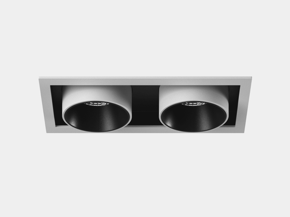  DesignLed Светильник светодиодный потолочный встраиваемый поворотно-выдвижной, серия SPL, Ч/Б, 12Вт, IP20, Теплый белый (3000К), SPL-SQ2-12-WW