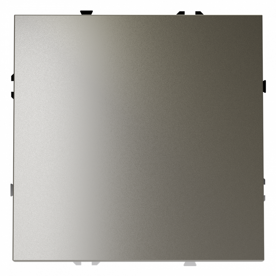 Выключатель с самовозвратом встраиваемый VOLTUM S70 одноклавишный 10А, (шелк)