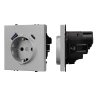Розетка Schuko 250V 16A с USB-портом для зарядки Type A + Type C, с защитными шторками, 3,1А, 20W, IP-20,  NEO PLUS контакты винтовые 