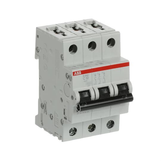 Автоматический выключатель ABB S203-C10 3P 10А 6kA (2CDS253001R0104)