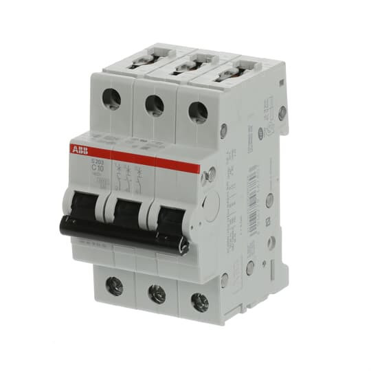 Автоматический выключатель ABB S203-C10 3P 6kA 10А 2CDS253001R0104