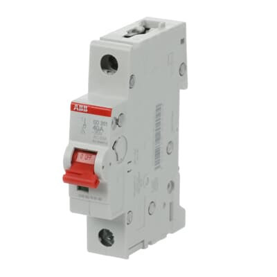 Рубильник ABB SD201/40 AC/DC 1P 40A 25кА 2CDD281101R0040