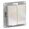 Выключатель двухклавишный Systeme Electric Atlas Design жемчуг ATN000451