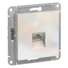 Розетка Systeme Electric Atlas Design RJ-45 кат. 5е, жемчуг ATN000483