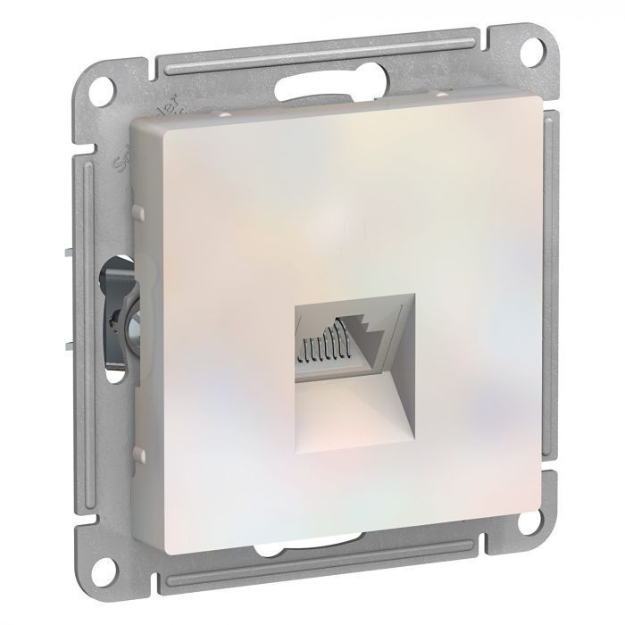 Розетка Systeme Electric Atlas Design RJ-45 кат. 5е, жемчуг ATN000483