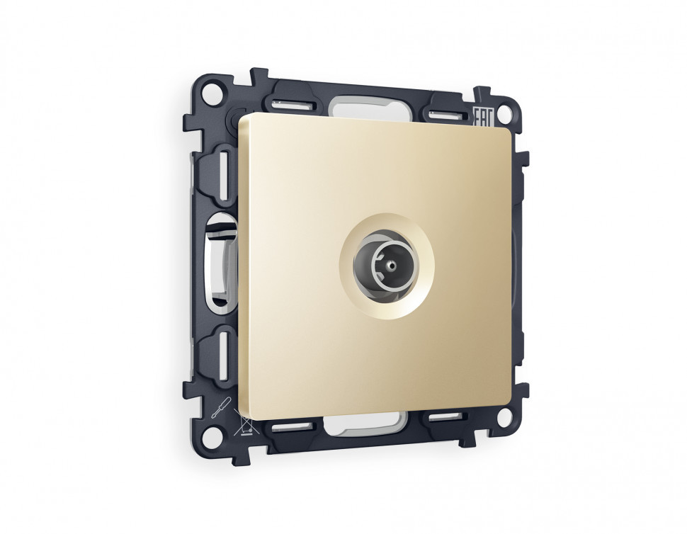 Комплект механизма TV розетки оконечной ALFA MA613010 Шампань 50-870 MHz 1dB QUANT