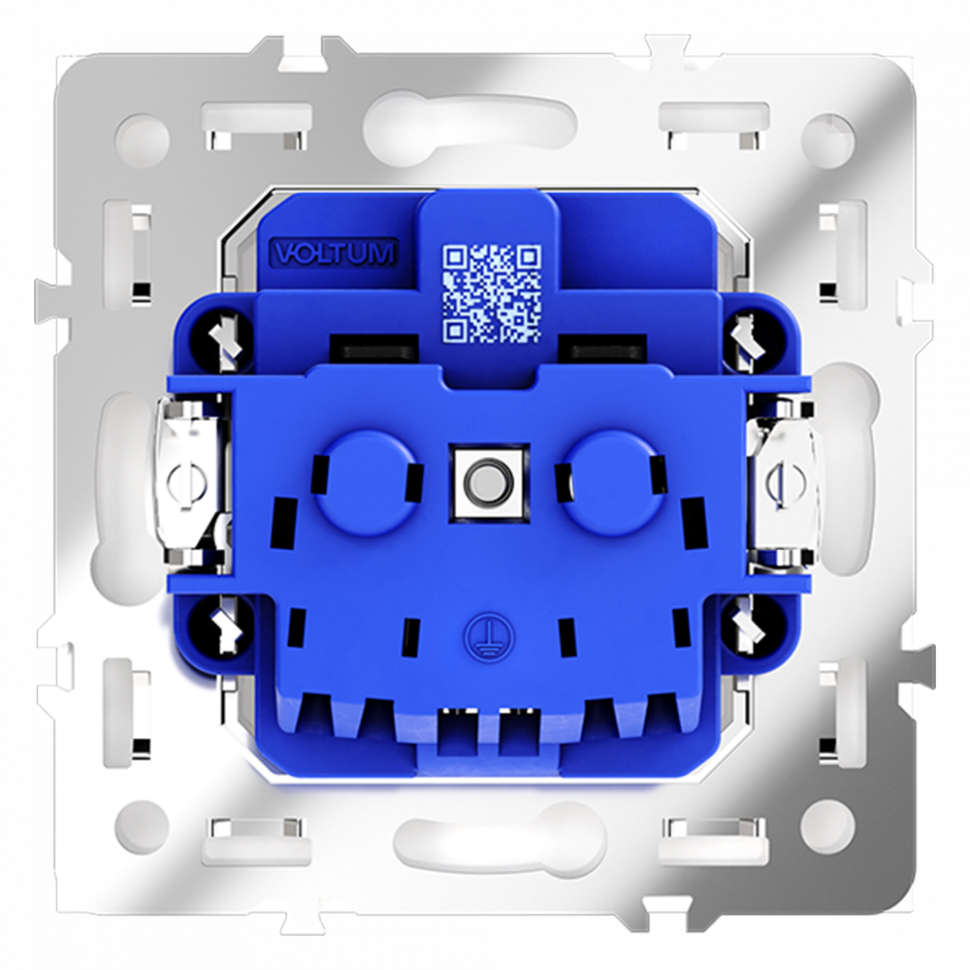 Розетка встраиваемая VOLTUM S70 с заземлением 16А, (кашемир) VLS040103