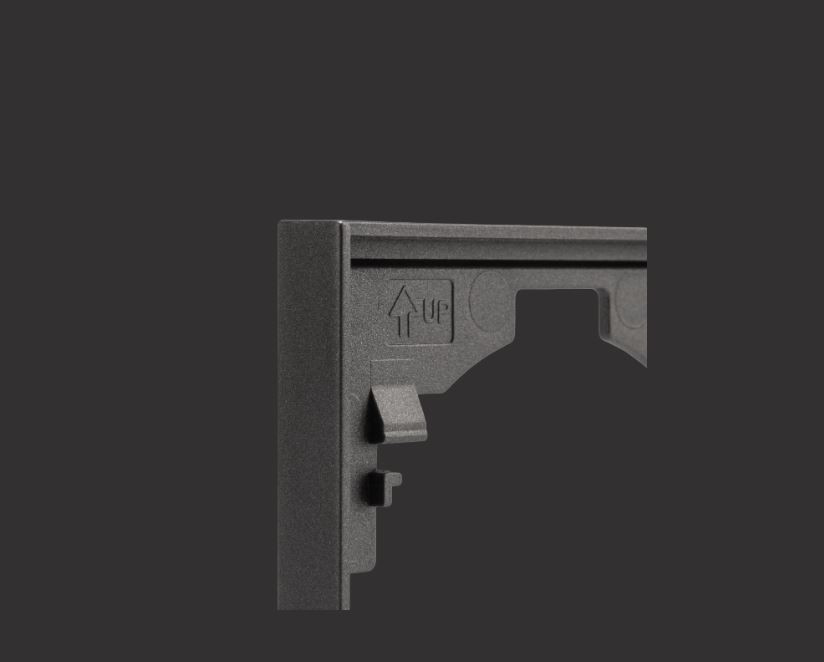 KRANZ Рамка STRONG 2-постовая графит KR-78-0752-6