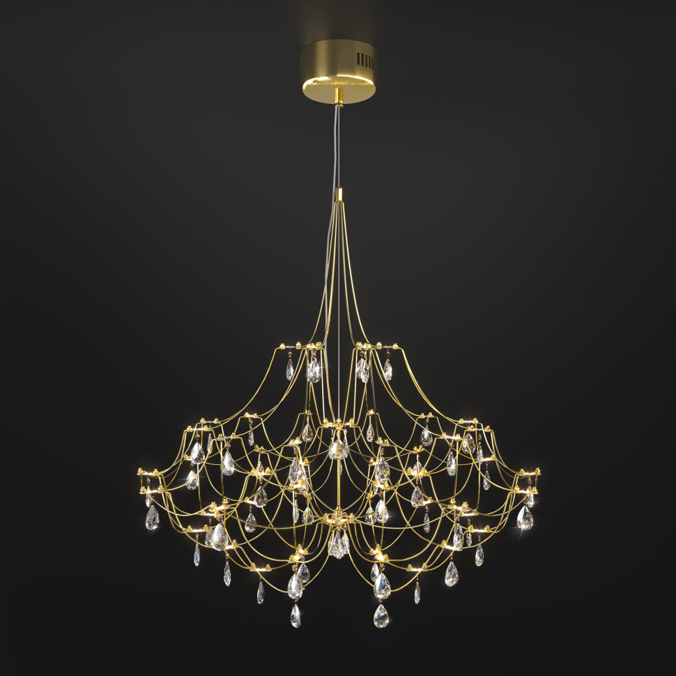 Светодиодная люстра с декором из хрусталя и с пультом дистанционного управления 90400 LED