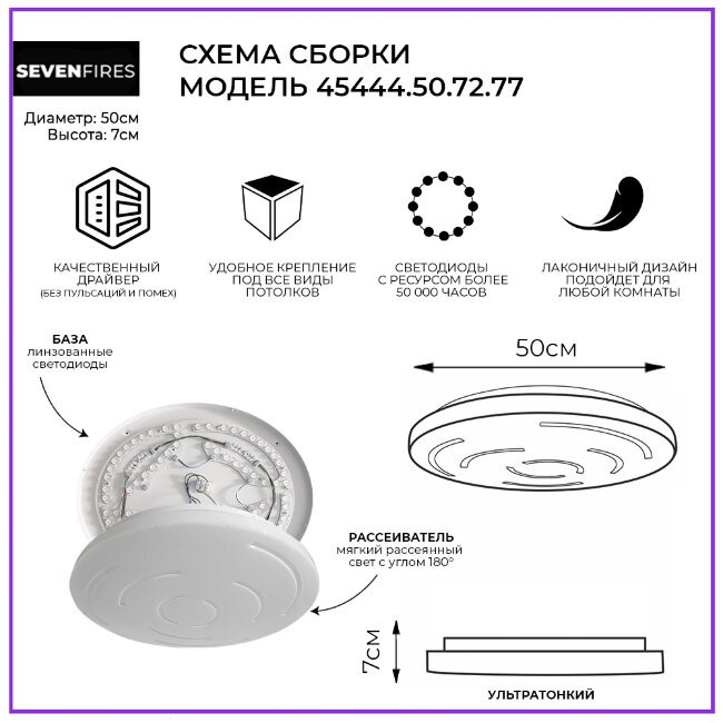 Потолочный светильник Seven Fires Бокари 45444.50.72.77